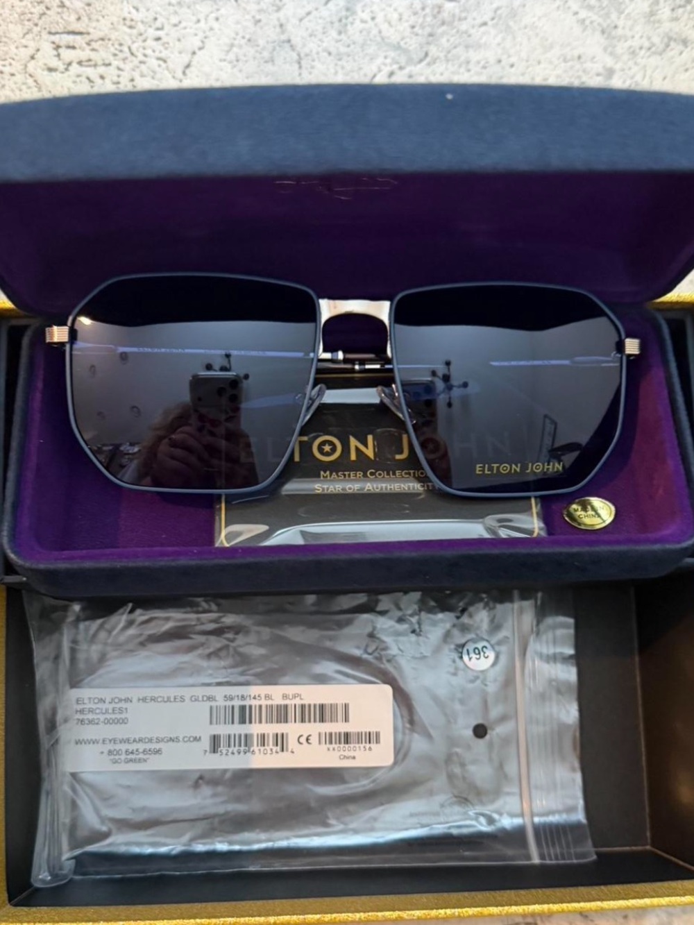 Elton John Signature Sunglasses - Blue Lens